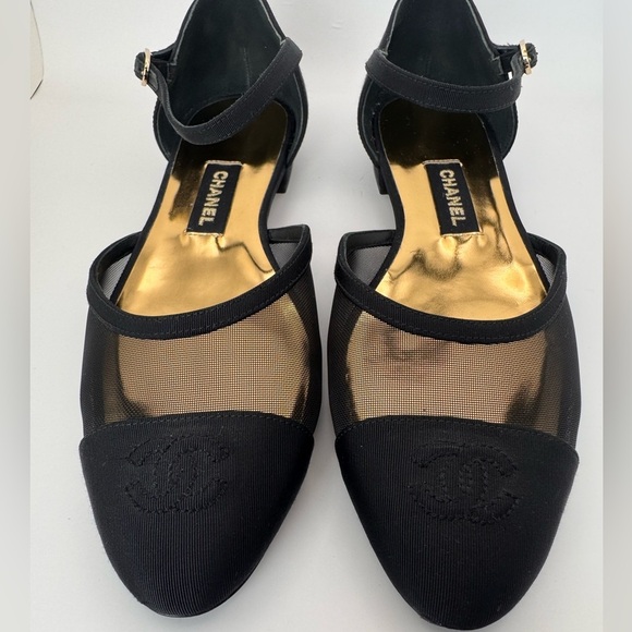 Chanel 2021 Interlocking CC Logo D’Orsay Flats Size 39 - Picture 2 of 11